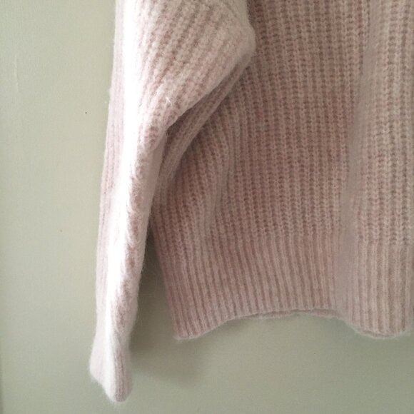 Lululemon Alpaca Wool-Blend Funnel-Neck Sweater Pink Mist Women's Size L - Picture 10 of 11